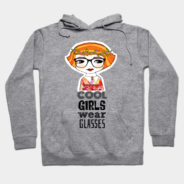 Cool Girls Wear Glasses -- Kathleen Hoodie by tracey